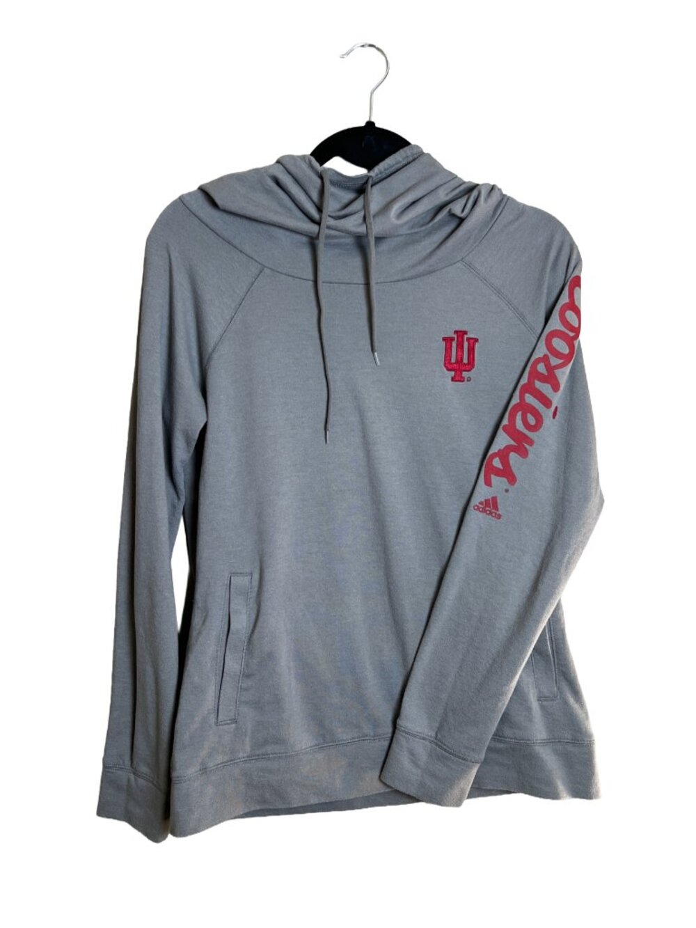 Adidas Indiana Hoosiers Hoodie Gray Collegiate Gorpcore Large